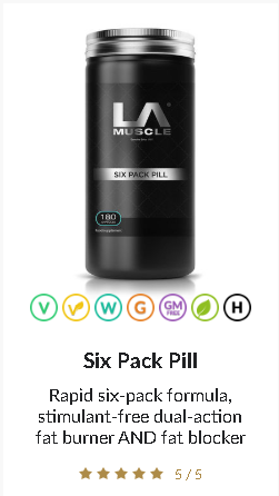 Six Pack Pill Rapid six-pack formula, stimulant-free dual-action fat burner AND fat blocker