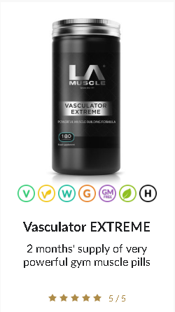 Vasculator EXTREME 2 months' supply of very powerful gym muscle pills